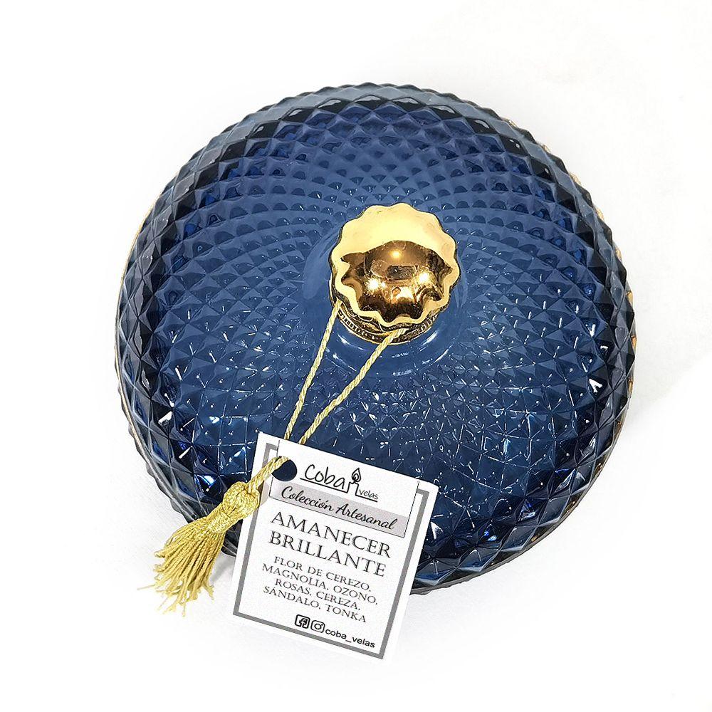 Vela en Bowl de Lujo Azul (68 aromas a elegir) - CobaVelas
